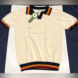 OxKnit Shirt with Striped Accents size Small